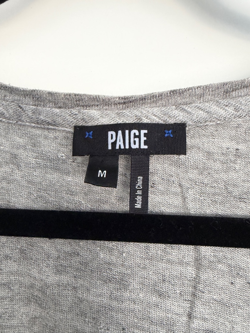 PAIGE Anthropologie100% Linen Heather Grey V-Neck Cap Sleeve Tank Top - Picture 3 of 4